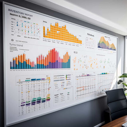 Software develoment chart on office wall